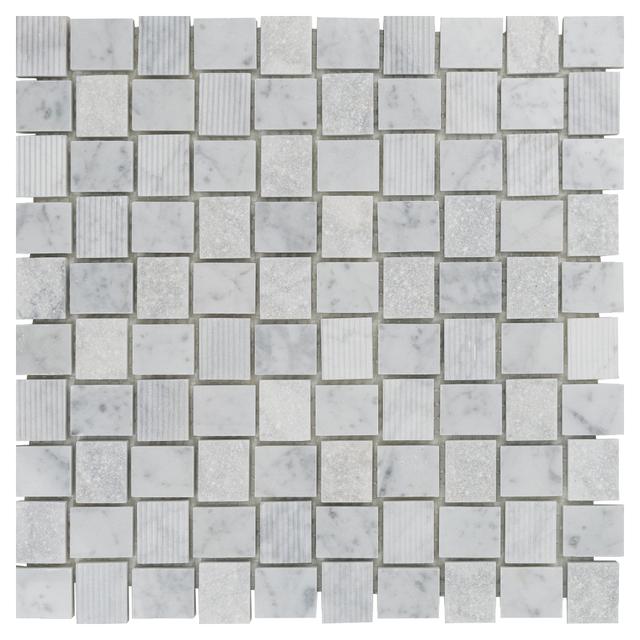 MOSAICO MONTE BIANCO 27,4x27,4x1 cm MARMO CARRARA VENDITA AL FOGLIO | Tecnomat MOSAICO MONTE BIANCO 27,4x27,4x1 cm MARMO CARRARA VENDITA AL FOGLIO - 2 | Tecnomat