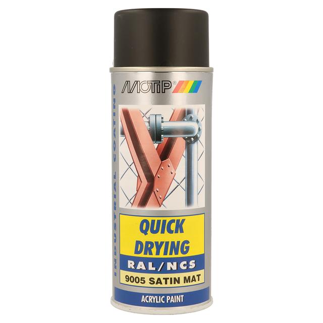 SMALTO SPRAY INDUSTRIAL MOTIP RAL 9005 NERO PROFONDO SATIN 400 ml | Tecnomat SMALTO SPRAY INDUSTRIAL MOTIP RAL 9005 NERO PROFONDO SATIN 400 ml | Tecnomat