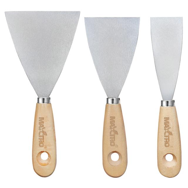 SET 3 SPATOLE PICCOLE PER STUCCARE DI PRECISIONE ACCIAIO TEMPRATO MANICO LEGNO | Tecnomat SET 3 SPATOLE PICCOLE PER STUCCARE DI PRECISIONE ACCIAIO TEMPRATO MANICO LEGNO | Tecnomat