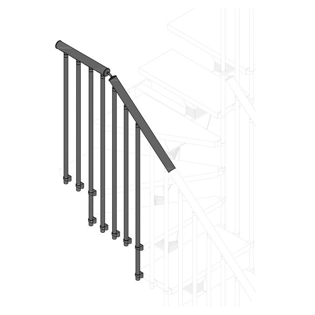 KIT RINGHIERA 3 GRADINI SCALA MAXI ACCIAIO GRIGIO LEGNO NOCE | Tecnomat KIT RINGHIERA 3 GRADINI SCALA MAXI ACCIAIO GRIGIO LEGNO NOCE | Tecnomat