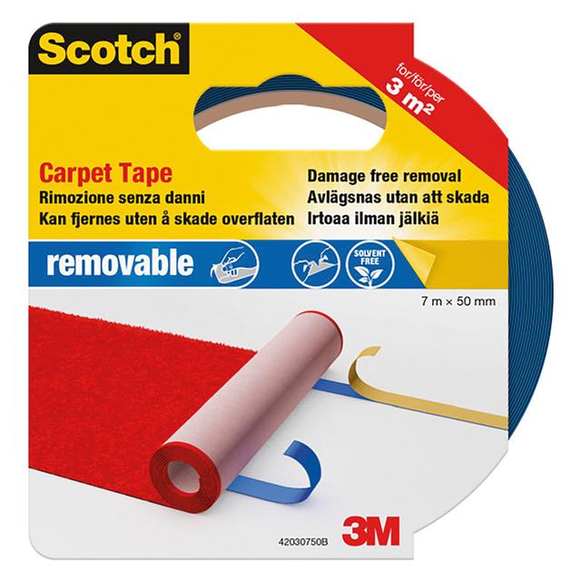 NASTRO BIADESIVO 3M 50 mm X 7 m RIMOVIBILE PER TAPPETI E MOQUETTE | Tecnomat NASTRO BIADESIVO 3M 50 mm X 7 m RIMOVIBILE PER TAPPETI E MOQUETTE | Tecnomat