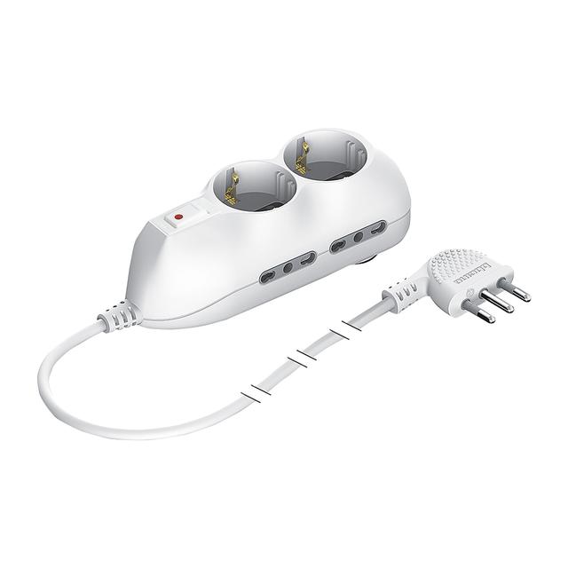 MULTIPRESA BTICINO BIANCA 6 PRESE 2 SCHUKO 4 BIPASSO 10/16A CON CAVO DA 1,5 m SPINA 10A | Tecnomat MULTIPRESA BTICINO BIANCA 6 PRESE 2 SCHUKO 4 BIPASSO 10/16A CON CAVO DA 1,5 m SPINA 10A | Tecnomat