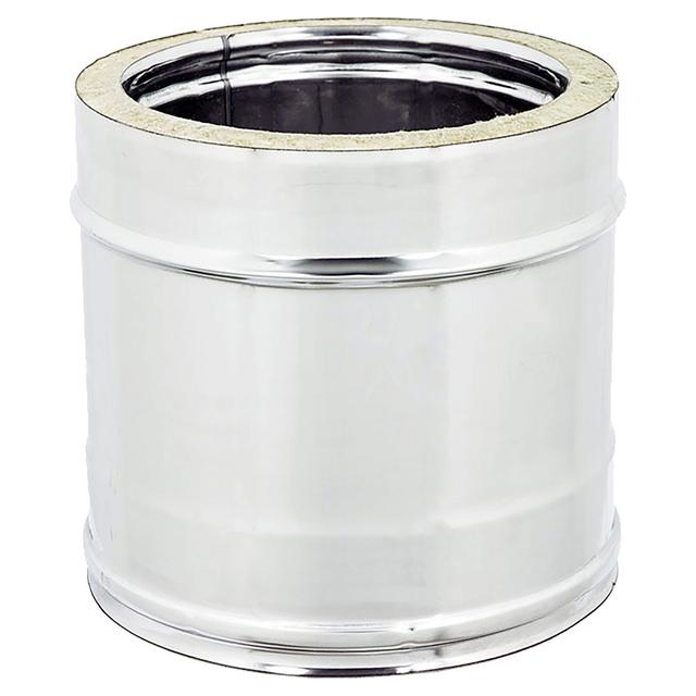 TUBO LINEARE INOX DOPPIA PARETE 316-304 Ø 100 mm L 250 SPESSORE 0,5 mm | Tecnomat TUBO LINEARE INOX DOPPIA PARETE 316-304 Ø 100 mm L 250 SPESSORE 0,5 mm - 2 | Tecnomat