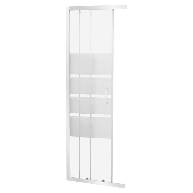 LATO PER ANGOLO PERLOZ 78-80 H190 cm VETRO TEMPERATO SERIGRAFATO 6 mm PROFILI CROMATI | Tecnomat LATO PER ANGOLO PERLOZ 78-80 H190 cm VETRO TEMPERATO SERIGRAFATO 6 mm PROFILI CROMATI - 2 | Tecnomat