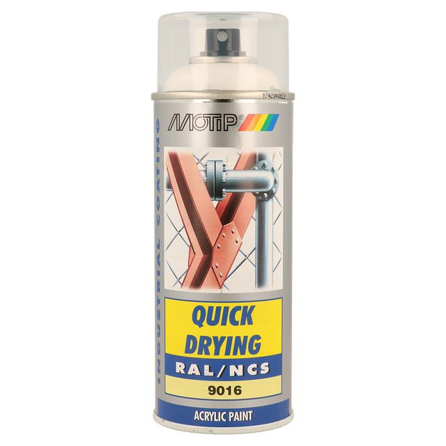 SMALTO SPRAY INDUSTRIAL MOTIP RAL 9016 BIANCO TRAFFICO 400 ml | Tecnomat SMALTO SPRAY INDUSTRIAL MOTIP RAL 9016 BIANCO TRAFFICO 400 ml | Tecnomat