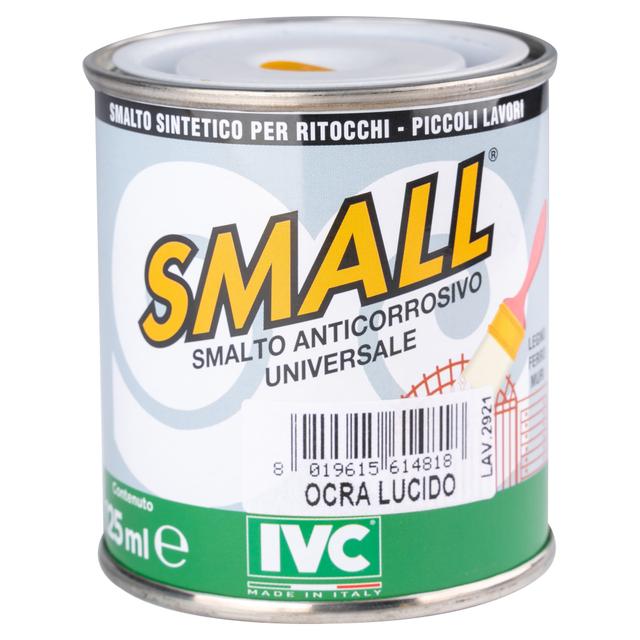 SMALTO SINTETICO RITOCCO UNIVERSAL SMALL GIALLO OCRA 125 ml ANTICORROSIVO 12m² CON 1 l | Tecnomat SMALTO SINTETICO RITOCCO UNIVERSAL SMALL GIALLO OCRA 125 ml ANTICORROSIVO 12m² CON 1 l | Tecnomat