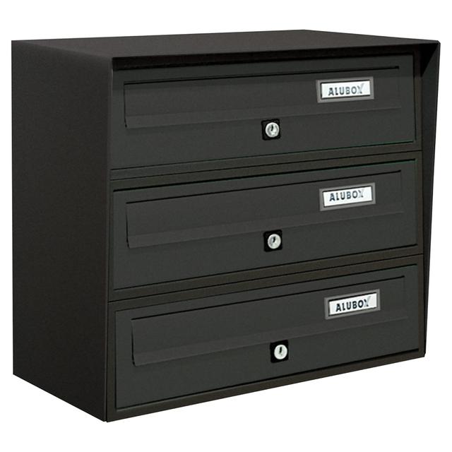 CASELLARIO SLIM 3x1 ALUBOX ACCIAIO ALLUMINIO GHISA 39x37,75x30 cm (LxHxP) | Tecnomat CASELLARIO SLIM 3x1 ALUBOX ACCIAIO ALLUMINIO GHISA 39x37,75x30 cm (LxHxP) - 2 | Tecnomat