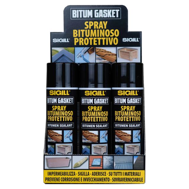 SPRAY BITUMINOSO SIGILL NERO 500 ml PROTEGGE E IMPERMEABILIZZA SOVRAVERNICIABILE | Tecnomat SPRAY BITUMINOSO SIGILL NERO 500 ml PROTEGGE E IMPERMEABILIZZA SOVRAVERNICIABILE | Tecnomat