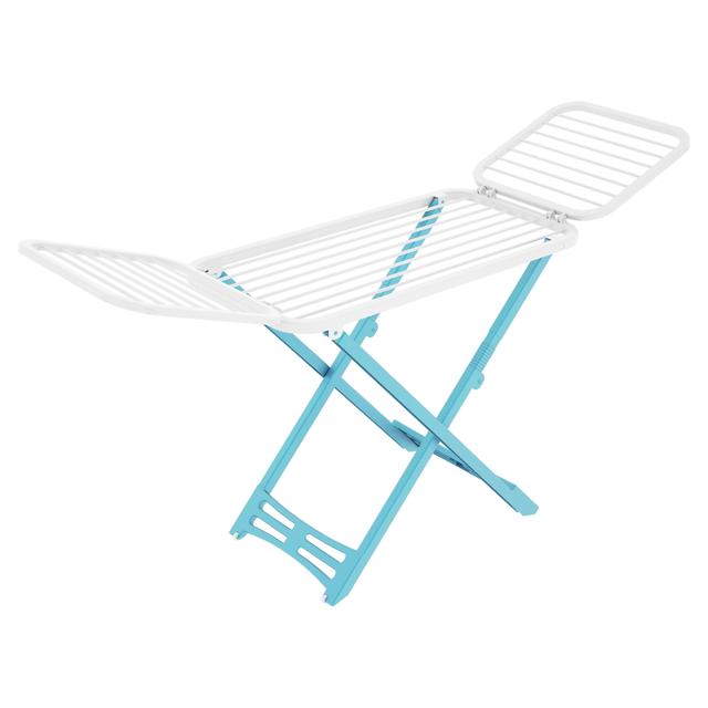 STENDIBIANCHERIA A CAVALLETTO CON ALI 20 m RESINA BIANCO E AZZURRO | Tecnomat STENDIBIANCHERIA A CAVALLETTO CON ALI 20 m RESINA BIANCO E AZZURRO | Tecnomat