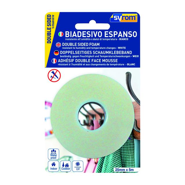 NASTRO BIADESIVO FOAM H 19 mm x L 5 m A FORTE PRESA | Tecnomat NASTRO BIADESIVO FOAM H 19 mm x L 5 m A FORTE PRESA | Tecnomat