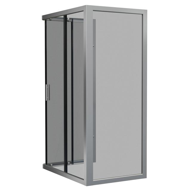 LATO FISSO FLORA (37-44) ALTEZZA 190 cm VETRO TEMPERATO TRASPARENTE 6 mm PROFILI CROMATI | Tecnomat LATO FISSO FLORA (37-44) ALTEZZA 190 cm VETRO TEMPERATO TRASPARENTE 6 mm PROFILI CROMATI - 2 | Tecnomat