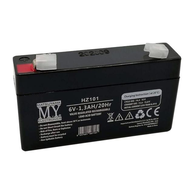 BATTERIA AL PIOMBO 6V - 1,3Ah RICARICABILE CON FASTON DA 4,8 mm | Tecnomat BATTERIA AL PIOMBO 6V - 1,3Ah RICARICABILE CON FASTON DA 4,8 mm | Tecnomat