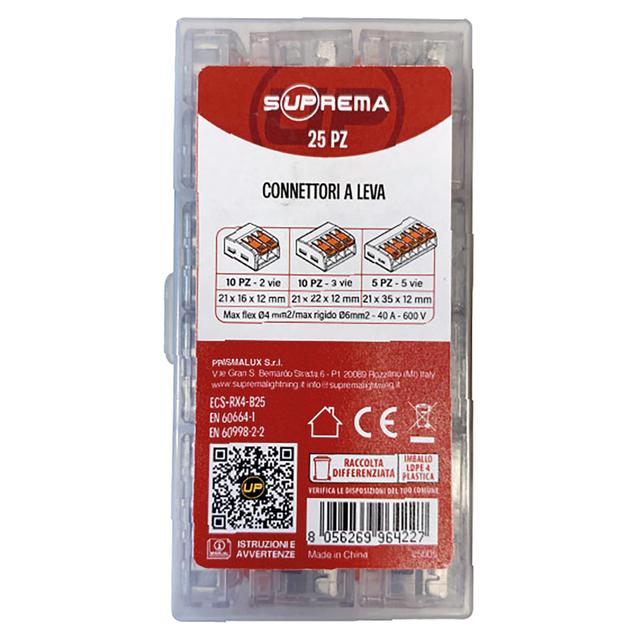 CONNETTORI RAPIDI A LEVA 4mm DA 2 A 5 VIE MAX 40A 600 V CONFEZIONE DA 25 PEZZI | Tecnomat CONNETTORI RAPIDI A LEVA 4mm DA 2 A 5 VIE MAX 40A 600 V CONFEZIONE DA 25 PEZZI - 2 | Tecnomat