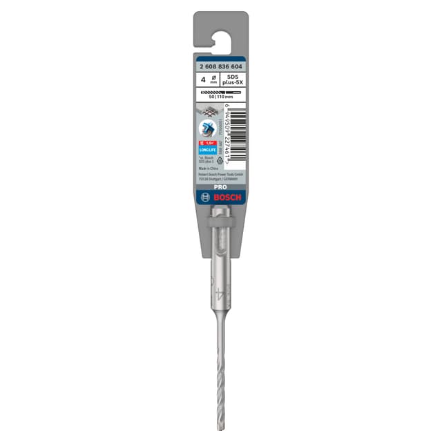 PUNTA BOSCH Ø4 mm 110/50mm 4 TAGLIENTI PUNTA BOSCH Ø4 mm 110/50 mm PER MURO E CALCESTRUZZO | Tecnomat PUNTA BOSCH Ø4 mm 110/50mm 4 TAGLIENTI PUNTA BOSCH Ø4 mm 110/50 mm PER MURO E CALCESTRUZZO - 2 | Tecnomat