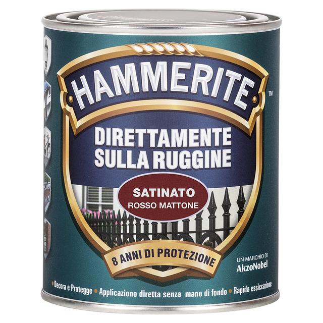 SMALTO ANTIRUGGINE SATINATO HAMMERITE 0,75 l ROSSO MATTONE 8-10 m² CON 1 l | Tecnomat SMALTO ANTIRUGGINE SATINATO HAMMERITE 0,75 l ROSSO MATTONE 8-10 m² CON 1 l | Tecnomat