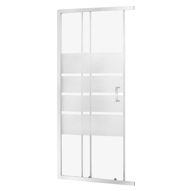 LATO PER ANGOLO PERLOZ 88-90 H190 cm VETRO TEMPERATO SERIGRAFATO 6 mm PROFILI CROMATI | Tecnomat LATO PER ANGOLO PERLOZ 88-90 H190 cm VETRO TEMPERATO SERIGRAFATO 6 mm PROFILI CROMATI - 2 | Tecnomat