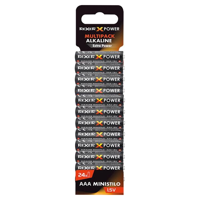 24 BATTERIE ALKALINE REXER MINISTILO AAA 1,5V LR03 | Tecnomat 24 BATTERIE ALKALINE REXER MINISTILO AAA 1,5V LR03 | Tecnomat