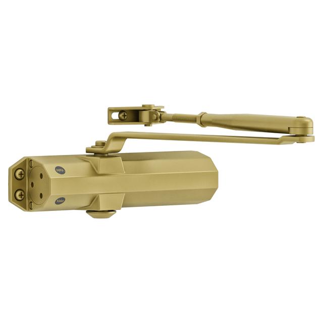 CHIUDIPORTA YALE CON DISPOSITIVO ARRESTO PORTA DA L 850-1100 mm FINITURA ORO | Tecnomat CHIUDIPORTA YALE CON DISPOSITIVO ARRESTO PORTA DA L 850-1100 mm FINITURA ORO - 2 | Tecnomat