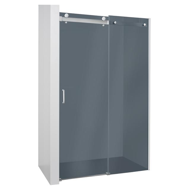 PORTA DOCCIA EWALU SCORREVOLE 140 cm H195 cm VETRO TEMPERATO 8mm FUME PROFILI CROMATI | Tecnomat PORTA DOCCIA EWALU SCORREVOLE 140 cm H195 cm VETRO TEMPERATO 8mm FUME PROFILI CROMATI - 2 | Tecnomat