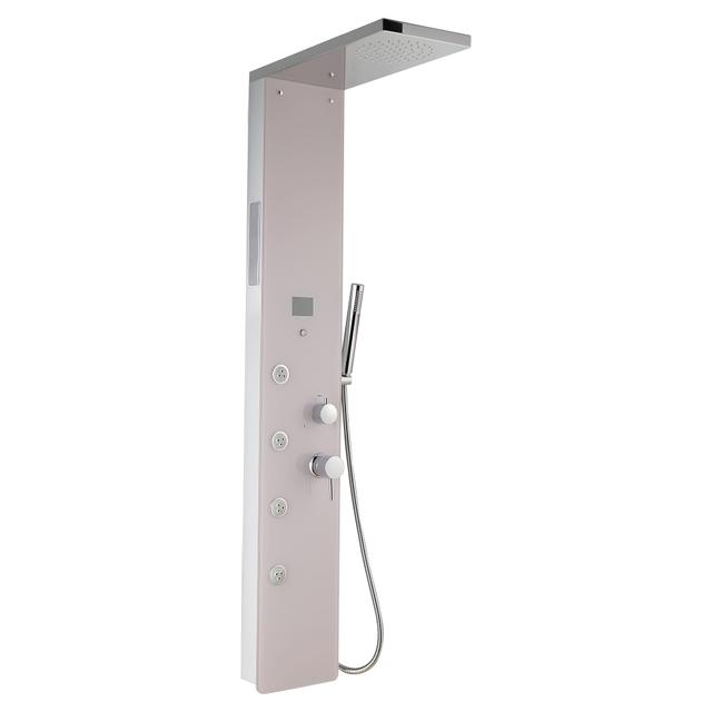 COLONNA DOCCIA IDRO ACQUAPRO VIESTE 2.0 IN VETRO TEMPRATO ROSE' 4 GETTI CON MISCELATORE | Tecnomat COLONNA DOCCIA IDRO ACQUAPRO VIESTE 2.0 IN VETRO TEMPRATO ROSE' 4 GETTI CON MISCELATORE | Tecnomat