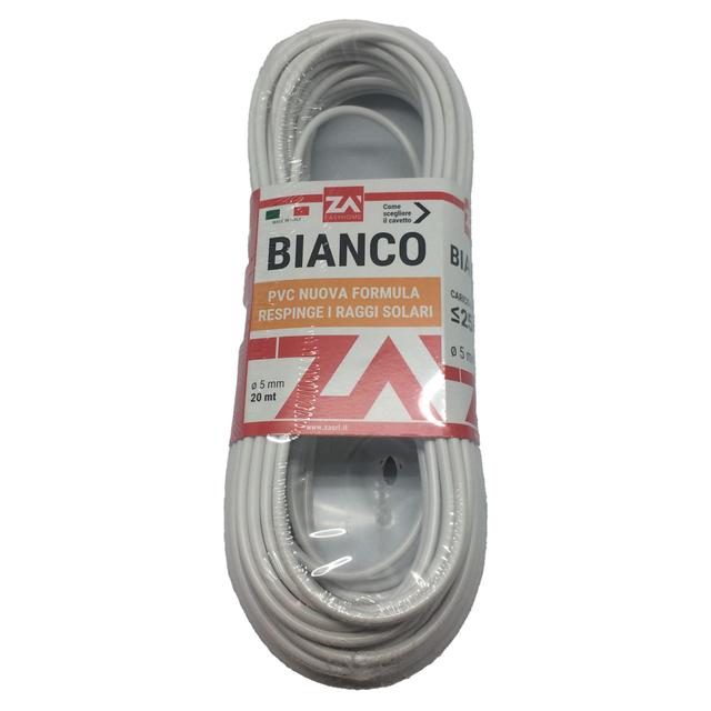 CAVO ACCIAIO OTTONATO Ø 4,5 mm 20 m RIVESTITO PVC BIANCO | Tecnomat CAVO ACCIAIO OTTONATO Ø 4,5 mm 20 m RIVESTITO PVC BIANCO | Tecnomat