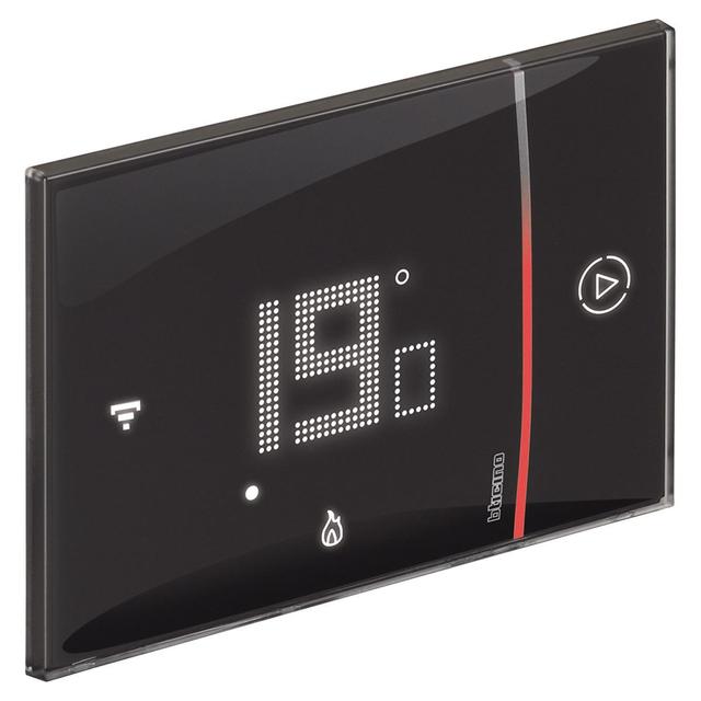 TERMOSTATO BTICINO SMARTHER WiFi DA INCASSO TECNOLOGIA NETATMO COLORE NERO 230V | Tecnomat TERMOSTATO BTICINO SMARTHER WiFi DA INCASSO TECNOLOGIA NETATMO COLORE NERO 230V | Tecnomat