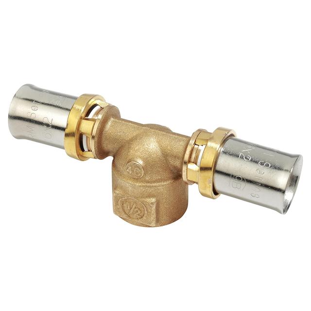 RACCORDO PRESS FIT GIACOMINI MULTISTRATO TEE F 1/2'' x Ø 20 mm PROFILO PRESSATURA TH-H-U | Tecnomat RACCORDO PRESS FIT GIACOMINI MULTISTRATO TEE F 1/2'' x Ø 20 mm PROFILO PRESSATURA TH-H-U | Tecnomat