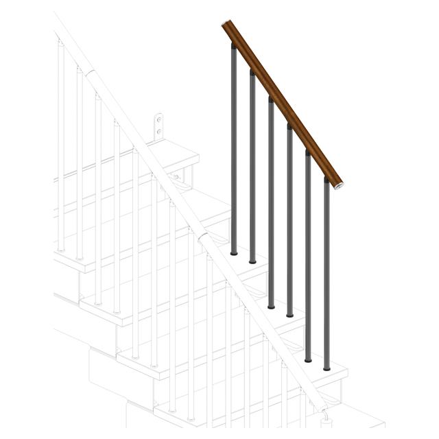 KIT RINGHIERA ESTERNA SCALA KOMPO 3 GRADINI RETTILINEI ACCIAIO GRIGIO SC - LEGNO NOCE | Tecnomat KIT RINGHIERA ESTERNA SCALA KOMPO 3 GRADINI RETTILINEI ACCIAIO GRIGIO SC - LEGNO NOCE | Tecnomat