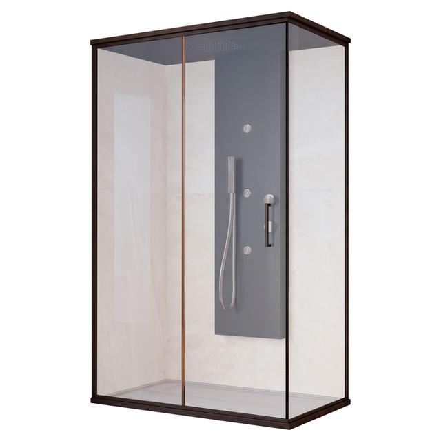 CABINA IDRO YOGA APERTURA SCORREVOLE CON TETTO PORTA 138-140 cm FISSO 88-90 cm PROFILO NERO | Tecnomat CABINA IDRO YOGA APERTURA SCORREVOLE CON TETTO PORTA 138-140 cm FISSO 88-90 cm PROFILO NERO - 2 | Tecnomat