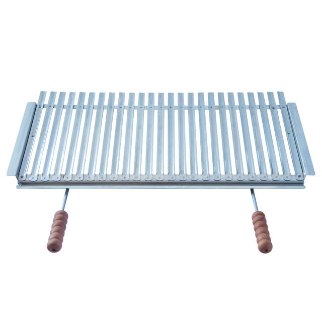 GRATICOLA DIETETICA IN ACCIAIO INOX CON MANICI IN LEGNO 80x40 cm | Tecnomat GRATICOLA DIETETICA IN ACCIAIO INOX CON MANICI IN LEGNO 80x40 cm | Tecnomat