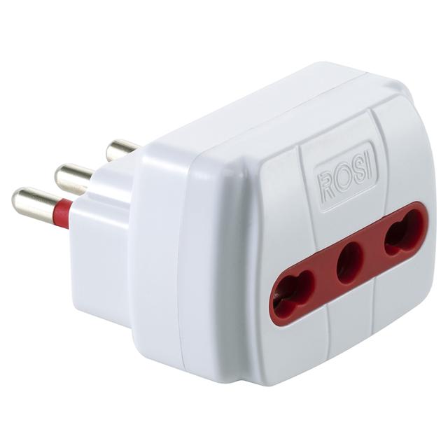 ADATTATORE ROSI SPINA 10A PRESA 10/16A PROTEZIONE SOVRACORRENTE COLORE BIANCO | Tecnomat ADATTATORE ROSI SPINA 10A PRESA 10/16A PROTEZIONE SOVRACORRENTE COLORE BIANCO - 2 | Tecnomat