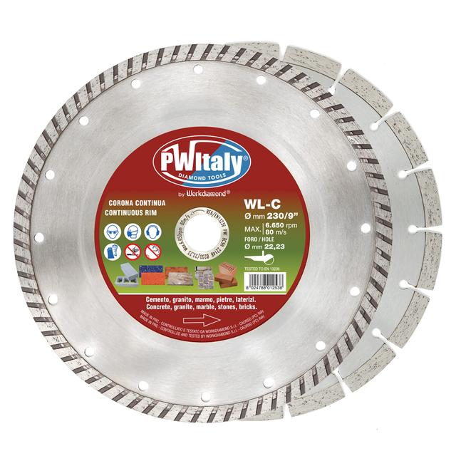 2 DISCHI DIAMANTATI PWI Ø230 mm CORONA A SETTORI E TURBO PER CEMENTO MURATURA PIETRA | Tecnomat 2 DISCHI DIAMANTATI PWI Ø230 mm CORONA A SETTORI E TURBO PER CEMENTO MURATURA PIETRA | Tecnomat