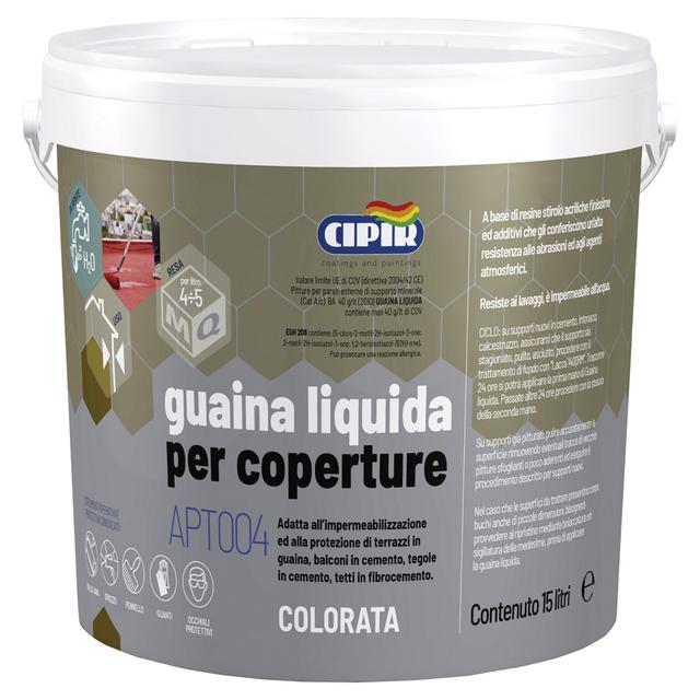 GUAINA LIQUIDA CIPIR NERO 15 l IDEALE PER CEMENTO E FIBROCEMENTO 4,5 m² CON 1 l DILUITO | Tecnomat GUAINA LIQUIDA CIPIR NERO 15 l IDEALE PER CEMENTO E FIBROCEMENTO 4,5 m² CON 1 l DILUITO | Tecnomat