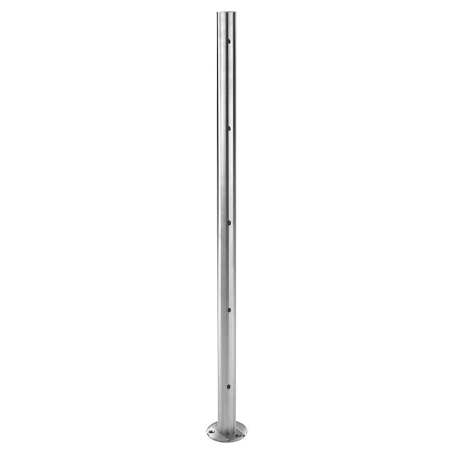 MONTANTE ANCORAGGIO PAVIMENTO INOX 316 Ø 42,4 mm H 1000 mm CON 5 FORI PASSANTI Ø 8 mm | Tecnomat MONTANTE ANCORAGGIO PAVIMENTO INOX 316 Ø 42,4 mm H 1000 mm CON 5 FORI PASSANTI Ø 8 mm | Tecnomat