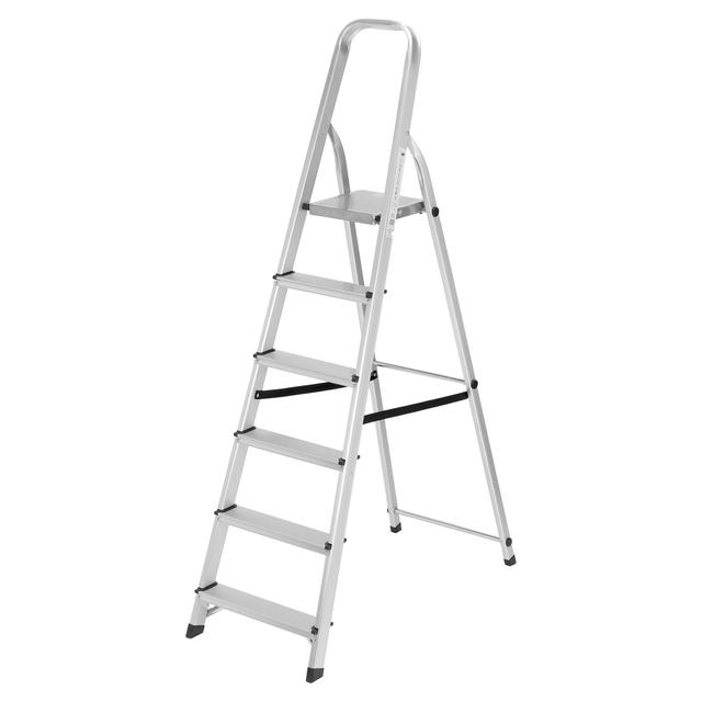 SCALA EVEREST ALLUMINIO 6 GRADINI PESO 4 kg PORTATA 150 kg ALTEZZA PEDANA 121,5 cm | Tecnomat SCALA EVEREST ALLUMINIO 6 GRADINI PESO 4 kg PORTATA 150 kg ALTEZZA PEDANA 121,5 cm | Tecnomat