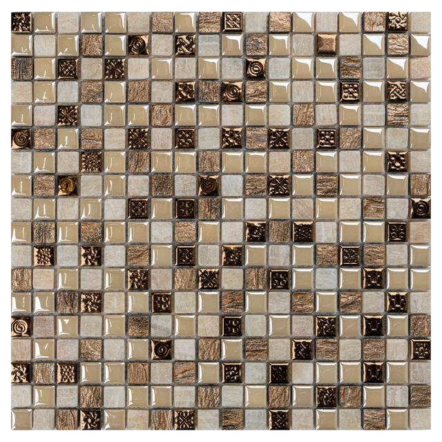 MOSAICO INTERNO FREEDOM ALMOND 30x30x0,8 cm MIX VETRO MARMO RESINA | Tecnomat MOSAICO INTERNO FREEDOM ALMOND 30x30x0,8 cm MIX VETRO MARMO RESINA - 2 | Tecnomat