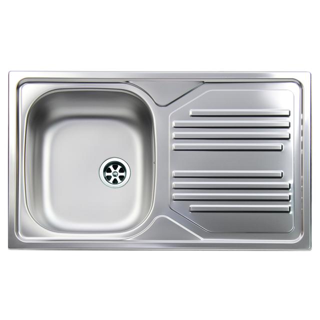 LAVELLO ATMOSFERA 86x50cm INOX PRELUCIDO 1 VASCA CON SGOCCIOLATOIO A DESTRA PILETTA 2'' | Tecnomat LAVELLO ATMOSFERA 86x50cm INOX PRELUCIDO 1 VASCA CON SGOCCIOLATOIO A DESTRA PILETTA 2'' | Tecnomat