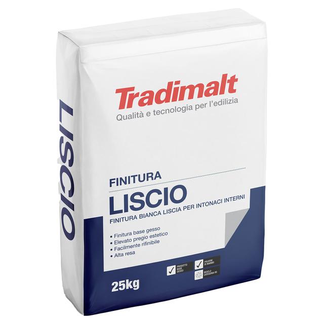 FINITURA LISCIO TRADIFIN BIANCA 25 kg BASE GESSO PER INTERNI | Tecnomat FINITURA LISCIO TRADIFIN BIANCA 25 kg BASE GESSO PER INTERNI - 2 | Tecnomat