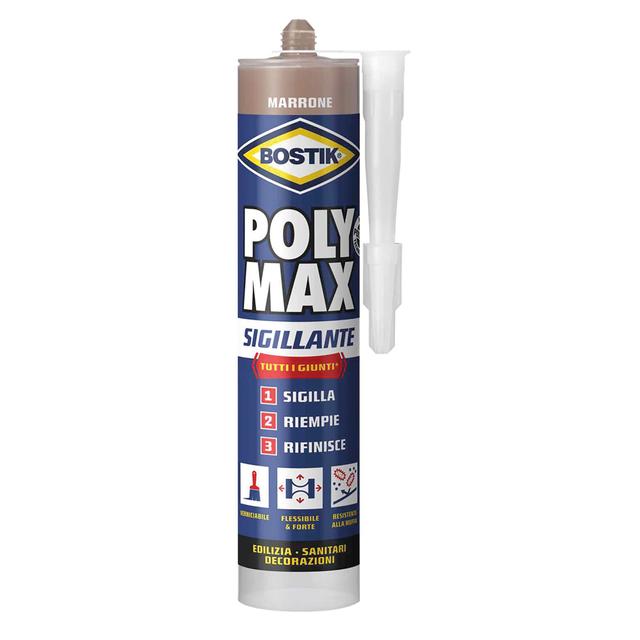 SIGILLANTE POLYMAX MARRONE 280 ml VERNICIABILE E FLESSIBILE PER INTERNO ED ESTERNO | Tecnomat SIGILLANTE POLYMAX MARRONE 280 ml VERNICIABILE E FLESSIBILE PER INTERNO ED ESTERNO | Tecnomat
