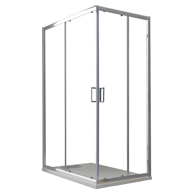 BOX DOCCIA SILVIA RETTANGOLARE 70x90 cm H 190 cm PROFILI CROMO TEMPERATO TRASPARENTE 6 mm | Tecnomat BOX DOCCIA SILVIA RETTANGOLARE 70x90 cm H 190 cm PROFILI CROMO TEMPERATO TRASPARENTE 6 mm - 2 | Tecnomat
