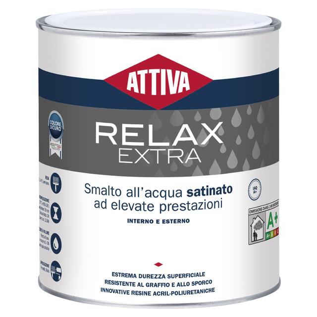 SMALTO ACQUA ATTIVA RELAX EXTRA 0,75 l BIANCO SATINATO URETANICO 12-13 m² CON 1 MANO | Tecnomat SMALTO ACQUA ATTIVA RELAX EXTRA 0,75 l BIANCO SATINATO URETANICO 12-13 m² CON 1 MANO | Tecnomat