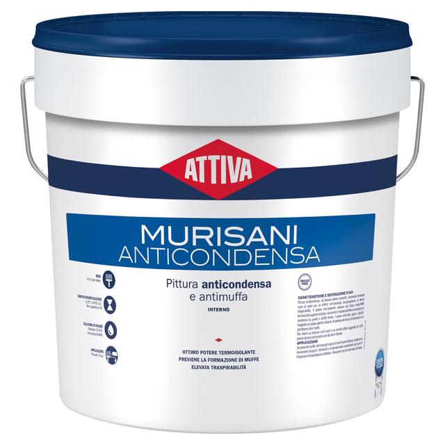 IDROPITTURA ANTICONDENSA ATTIVA 5 l MURISANI TRASPIRANTE 2 m² CON 1 l A 2 MANI | Tecnomat IDROPITTURA ANTICONDENSA ATTIVA 5 l MURISANI TRASPIRANTE 2 m² CON 1 l A 2 MANI | Tecnomat