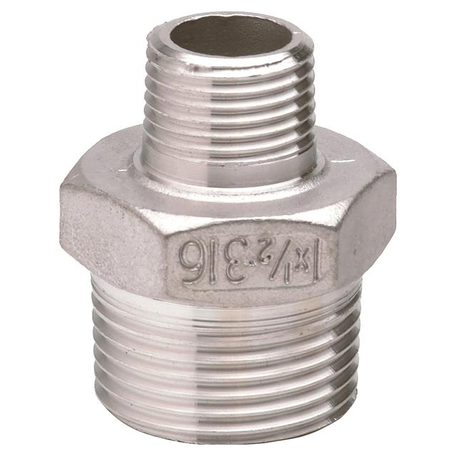 RACCORDO ATUSA 245 NIPPLE RIDOTTO 1/2 x 3/8 ACCIAIO INOX AISI 316 | Tecnomat RACCORDO ATUSA 245 NIPPLE RIDOTTO 1/2 x 3/8 ACCIAIO INOX AISI 316 - 2 | Tecnomat