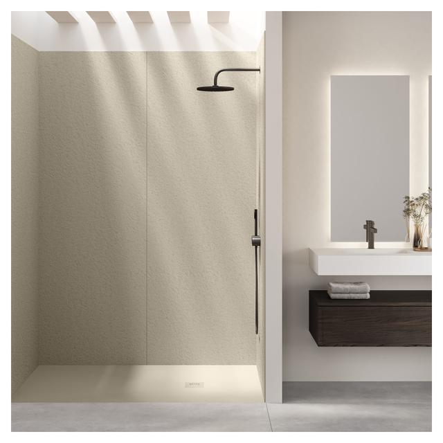 PIATTO DOCCIA NATURE EFFETTO PIETRA IN MARMORESINA BEIGE 80x120 cm H 2,5 cm PILETTA Ø 90 mm | Tecnomat PIATTO DOCCIA NATURE EFFETTO PIETRA IN MARMORESINA BEIGE 80x120 cm H 2,5 cm PILETTA Ø 90 mm - 2 | Tecnomat