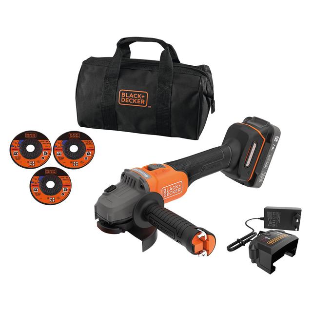 SMERIGLIATRICE B&D 115 mm 18V BCG6L8D1SQW BATTERIA 2Ah BRUSHLESS CARICABATTERIE PESO 3,5 kg | Tecnomat SMERIGLIATRICE B&D 115 mm 18V BCG6L8D1SQW BATTERIA 2Ah BRUSHLESS CARICABATTERIE PESO 3,5 kg - 2 | Tecnomat
