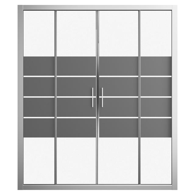 PORTA DOCCIA FLORA DOPPIA SCORREVOLE (132-140) H190cm VETRO 6mm SERIGRAFATO PROFILI CROMO | Tecnomat PORTA DOCCIA FLORA DOPPIA SCORREVOLE (132-140) H190cm VETRO 6mm SERIGRAFATO PROFILI CROMO | Tecnomat