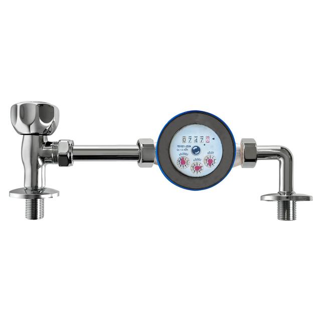 KIT RACCORDO PER CONTATORE ACQUA ESTERNO MATELLA IN OTTONE CROMATO ATTACCO 1/2'' X 3/4'' | Tecnomat KIT RACCORDO PER CONTATORE ACQUA ESTERNO MATELLA IN OTTONE CROMATO ATTACCO 1/2'' X 3/4'' | Tecnomat