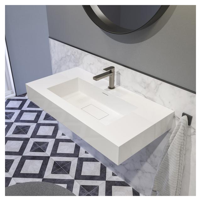LAVABO MONOBLOCCO COVER 1 VASCA 90x12x46 cm (LxHxP) IN MARMORESINA BIANCO LUCIDO | Tecnomat LAVABO MONOBLOCCO COVER 1 VASCA 90x12x46 cm (LxHxP) IN MARMORESINA BIANCO LUCIDO - 2 | Tecnomat