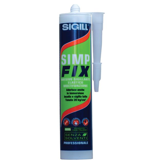 ADESIVO SIGILLANTE SIMPFIX SIGILL 290 ml BIANCO POLIMERO MS ADERISCE SOTT'ACQUA | Tecnomat ADESIVO SIGILLANTE SIMPFIX SIGILL 290 ml BIANCO POLIMERO MS ADERISCE SOTT'ACQUA | Tecnomat