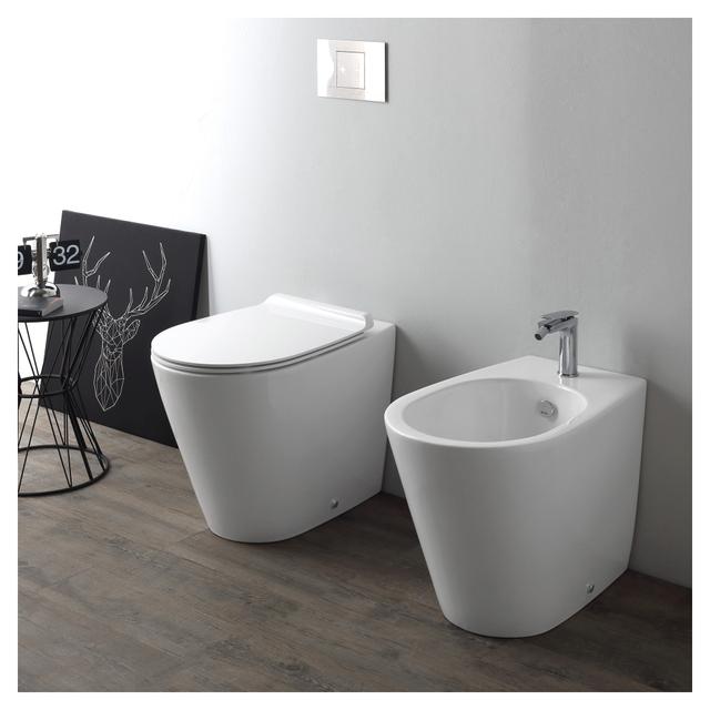 VASO SERIE GAMBASSI FILO MURO A TERRA SCARICO MULTIPLO TRASLATO CERAMICA BIANCA SENZA BRIDA | Tecnomat VASO SERIE GAMBASSI FILO MURO A TERRA SCARICO MULTIPLO TRASLATO CERAMICA BIANCA SENZA BRIDA | Tecnomat